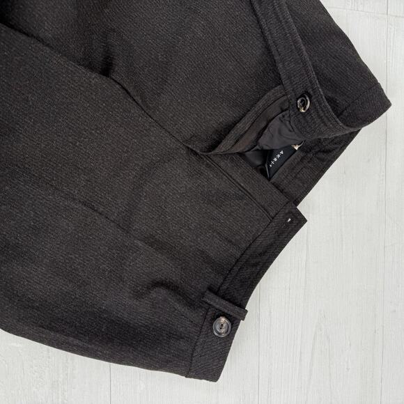 Akris Size 29 Straight Leg High Rise Dress Pant Trousers Gray Wool Preppy Office - Picture 6 of 13